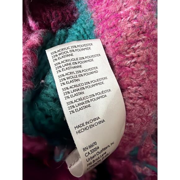 Free People Row Of Roses Tunic Sweater Oversized  Sz M/L - Picture 7 of 7